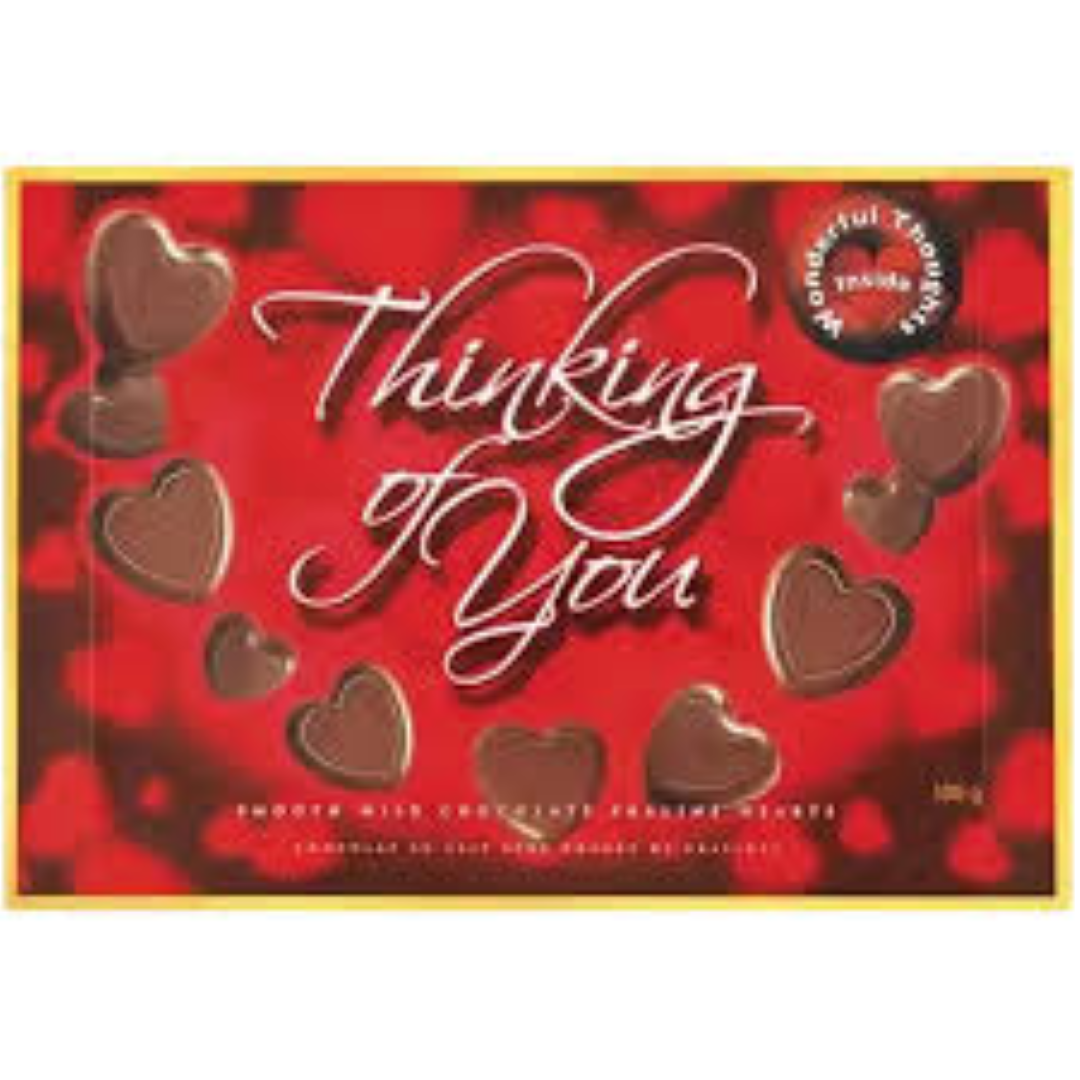 THINKING OF YOU MILK CHOCOLATE PRALINE HEART 100G